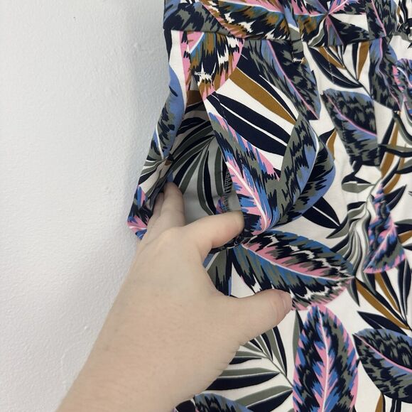 Boden Womens 2 Richmond Exotic Leaves Tropical High Waisted 7/8 Casual Pants - Picture 3 of 6